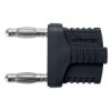 Adapter z wtykiem bananowym Męski Wtykowa typ Wtyk bananowy Czarny 12A Schutzinger rozmiar 4 mm