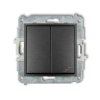 MINI Wyłącznik pojedynczy ze schodowym (osobne zasilanie) grafitowy 11MWP-10.2 KARLIK