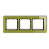 Deco Ramka Potrójna - Efekt Szkła (Ramka Zielona Spód Czarny) Zielony 2-12-Drs-3