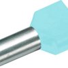 Cimco 187701 Podwójna końcówka Zw.Aderendh. 2x0,34mm² x 8mm,türkis, z częściową izolacją , 0.34 mm² x 8 mm, 100 szt.