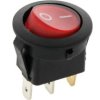 PRZEŁĄCZNIK OKRĄGŁY 23mm 12V 20A 3 PIN BISTABILNY CZERWONY