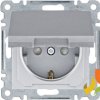LUMINA Gniazdo pojedyncze z uziemieniem schuko z pokrywą i przesłoną styków srebrne WL1162 HAGER