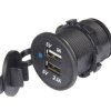 Ładowarka samochodowa (12-24V) 2x USB 5V/2.1A+1A do obudowy