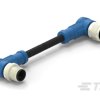 TE Connectivity Kabel siłownika czujnika Złącze A Złącze M12 2 długość 500 mm Rodzaj A Męski/żeński Złącze B Złącze M12