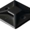 Mounting base, PA, black, self-adhesive, (L x W x H) 38 x 38 x 6.4 mm, 151-28530