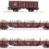 Roco 77041 Wagon towarowy DC Dwie platformy typu Res typu El gondola