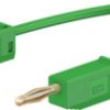 Measuring lead with (2 mm plug, spring-loaded, straight) to (2 mm plug, spring-loaded, straight), 450 mm, green, PVC, 0.5 mm², C