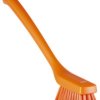 Szczotka do szorowania, dł. włosia: 420mm, Twardy, Pomarańczowy, Poliester, Polipropylen, Stal nierdzewna,