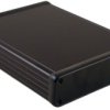 Aluminum enclosure, (L x W x H) 220 x 191 x 66 mm, black (RAL 9004), IP54, 1455U2202BK
