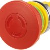 Mushroom pushbutton, rotary release, unlit, waistband round, red, mounting Ø 22.3 mm, 46-2C36.1920.000