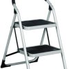 Schodki przenośne 2-stopniowe Stal wysokość 0.775m RS PRO Srebrnoszary