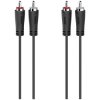 Hama 00205093 RCA Audio/Phono Cable Black 5m 2x RCA Plug to 2x RCA Plug