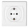 Logo Gniazdo Pojedyncze Z/U Schuko Biały Lgp-1Sp