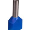 Końcówka tulejkowa izolowana TID 2x2,5mm2/10mm niebieska cynowana TID2x2,5L10 /100szt./