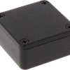 Aluminum die cast enclosure, (L x W x H) 50 x 50 x 25 mm, black (RAL 9005), IP54, 1590LLBBK