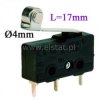 Przełącznik krańcowy z rolką, 17mm, 5A/125V, mały