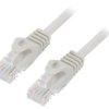 Patch cord U/UTP, Cat 6, RJ45 wtyk z obu stron, linka, CCA, 0,5m PP6U-0.5M