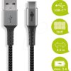 49295 Sync and charging cable, USB-A -> C, 0.5 m, textile, black