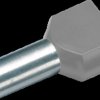 187711 Twin-Aderendhülse isoliert 2x4,0 mm²/12 mm, grau, 100er Pack