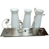 EQUA 13 chrom sat /biały E14 3x40W Brilum 6841