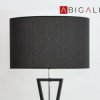 Abigali Lampa podłogowa Sand Glass czarna, Abigali-FSG-B-E27