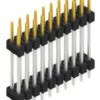 Pin header, 20 pole, pitch 2.54 mm, straight, black, 10057367