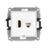 ICON Mechanizm gniazda HDMI 2.0, 4K + gniazda komp. poj. 1xRJ45, kat. 6A, 8-stykowy, bez pola opisowego biały IGHKBO-46A