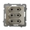 AS Gniazdo potrójne EURO satyna light GP-3G/m/45 OSPEL