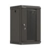 Szafa instalacyjna RACK wisząca 10 9U 300X300 czarna drzwi przeszklone LANBERG (FLAT PACK) WF11-3309-10B