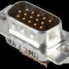 163A16649X D-SUB plug, high density, 15-pin, soldered, twisted