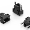 D-Sub connector housing, size: 2 (DA), straight 180°, thermoplastic, black, 61801525322