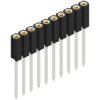 Socket header, 10 pole, pitch 2.54 mm, straight, BL 9 10