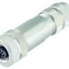 Jack, M12, 8 pole, screw connection, screw locking, straight, 99 1488 812 08
