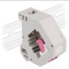 87195 Keystone LC Duplex female > female violet, with DIN rail adapter