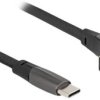Taśma kablowa DeLOCK USB 2.0 USB typu C męski do USB typu C męski kątowy PD 3.0 60 W 14 cm czarny