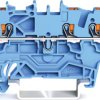 3-wire feed-through terminal, spring-clamp connection, 0.25-2.5 mm², 1 pole, 17.5 A, 8 kV, blue, 2201-1304