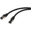 Renkforce RF-7106452 RJ45 CAT 8.1 S/FTP Patch Cable 0.50m Black 1pc