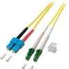 FO patch cable, LC duplex to SC duplex, 15 m, OS2, singlemode 9/125 µm, O0383.15