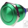 Przycisk wandaloodporny PW19WG;250V 2A;zielony;19mm;wypukły;chwilowy