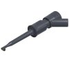 Chwytak haczykowy miniaturowy 66mm z gniazdem 2mm, czarny