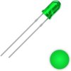 LED, THT, Ø 3 mm, green, 520 nm, 2500 mcd, 30°, 2111O152