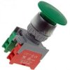 Przycisk dłoniowy zielony NO+ NC GRZYB, 22mm