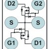 20-V, P channel NexFET™ power MOSFET, dual Common Source WLP 1 mm x 1.5 mm, 108 mOhm, gate ESD prot