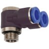 Y angle push-in fitting, L 24 mm, 10 bar, plastic/brass, nickel-plated, for hose, 109625