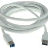 RS PRO Kabel USB Męski Złącze A USB typu A Złącze B USB B Męski dł. 3 m USB 3.0 kolor: Biały