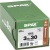 SPAX 1191010350305 R 88091 Senkkopf/T-STAR Wkręt do drewna 3.5 mm 30 mm T-STAR plus stal WIROX 1000 szt.