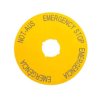 Tabliczka opisowa żółta okrągła EMERGENCY STOP (4 języki) M22-XAK2 216466