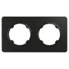Ramka plastikowa czarna 2-modułowa OVAL