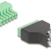 Delock RJ12 adapter do bloku zaciskowego 6 pin 2-częściowy