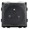 Moduł - gniazdo elektryczne IP44 z klapką - czarny - Tawoia Glass